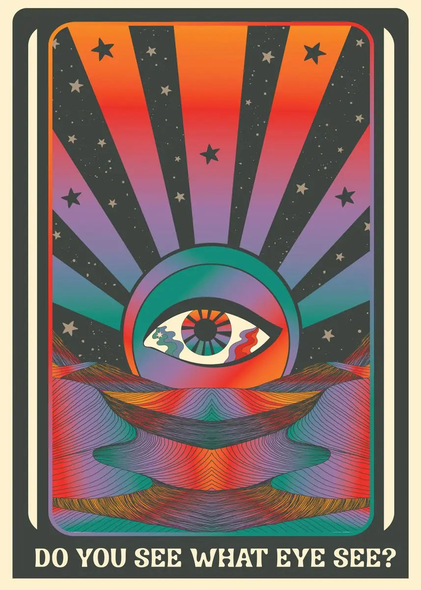 Bohemian Psychedelic 70s Poster Wall Art Canvas