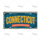 USA License Plate Landmark Metal