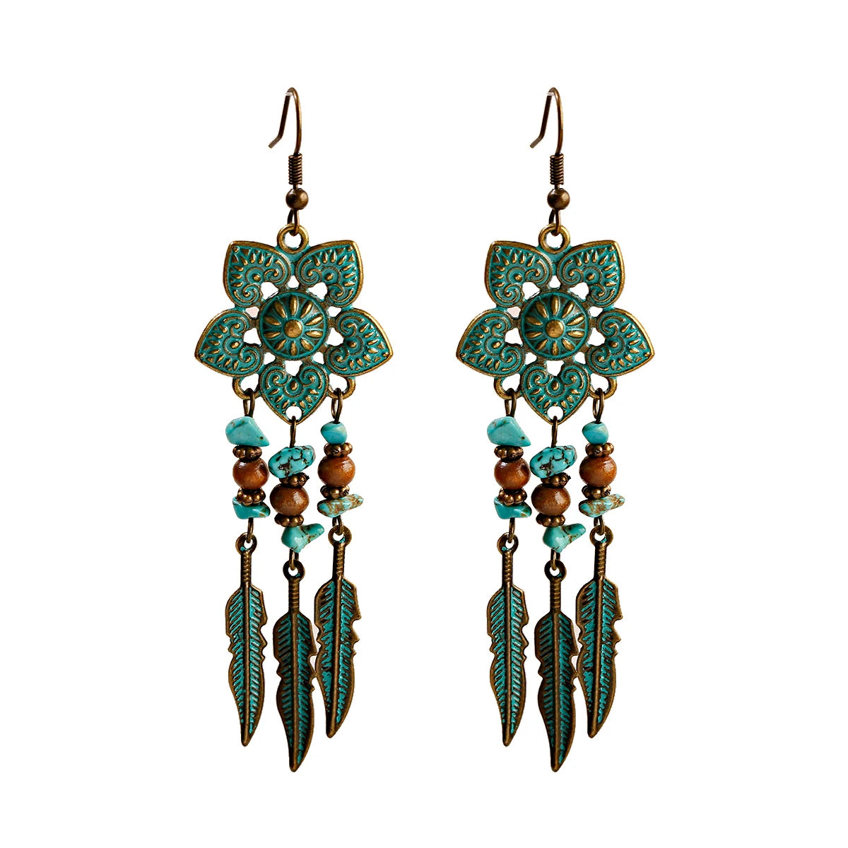 Vintage Bronze Arrow Alloy Dangle Earrings