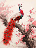 Frameless Peacock Painting