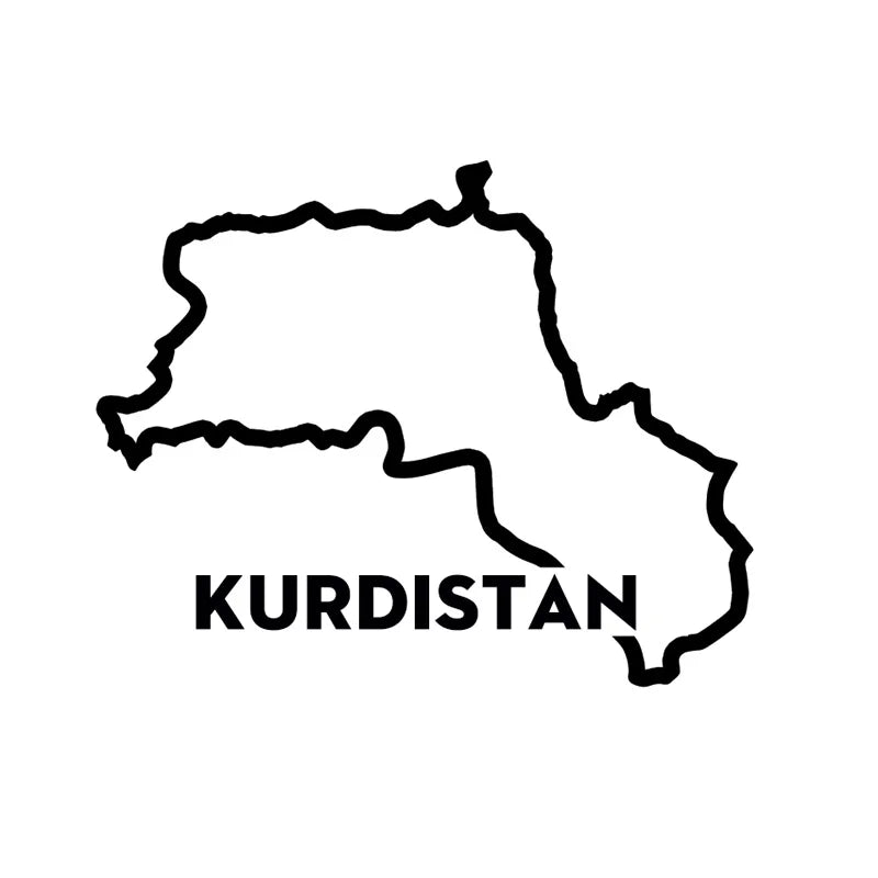 Car Sticker Kurdistan Map Outline