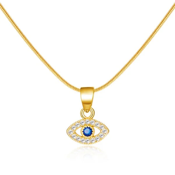 Gold Zircon Evil Eye
