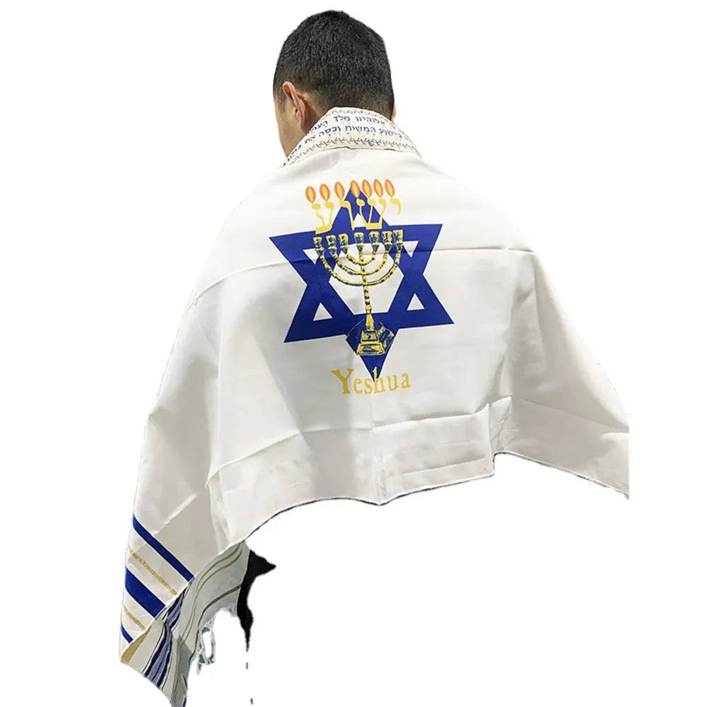 Menorah Tallit Jewish Talit Scarf