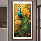 Yellow Peacocks Embroidery DIY Kit