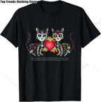 Cute Sugar Skull Cat Dia De Los Muertos Day of The Dead T-Shirt Mexican