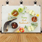 Happy Purim Rosh Hashanah Theme Backdrop Jewish New Year Party