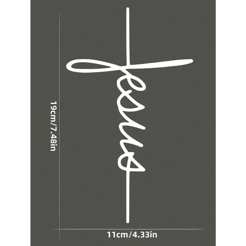 Jesus Cross Car Decal