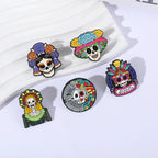 La Calavera Catrina Mexico Day Of The Dead Enamel Pins