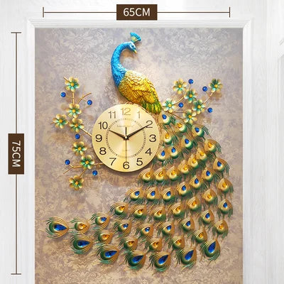 European Peacock Wall Clock