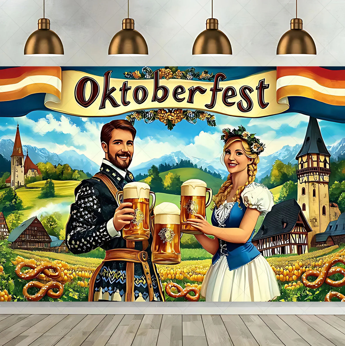 Oktoberfest Beer Theme Celebration Background