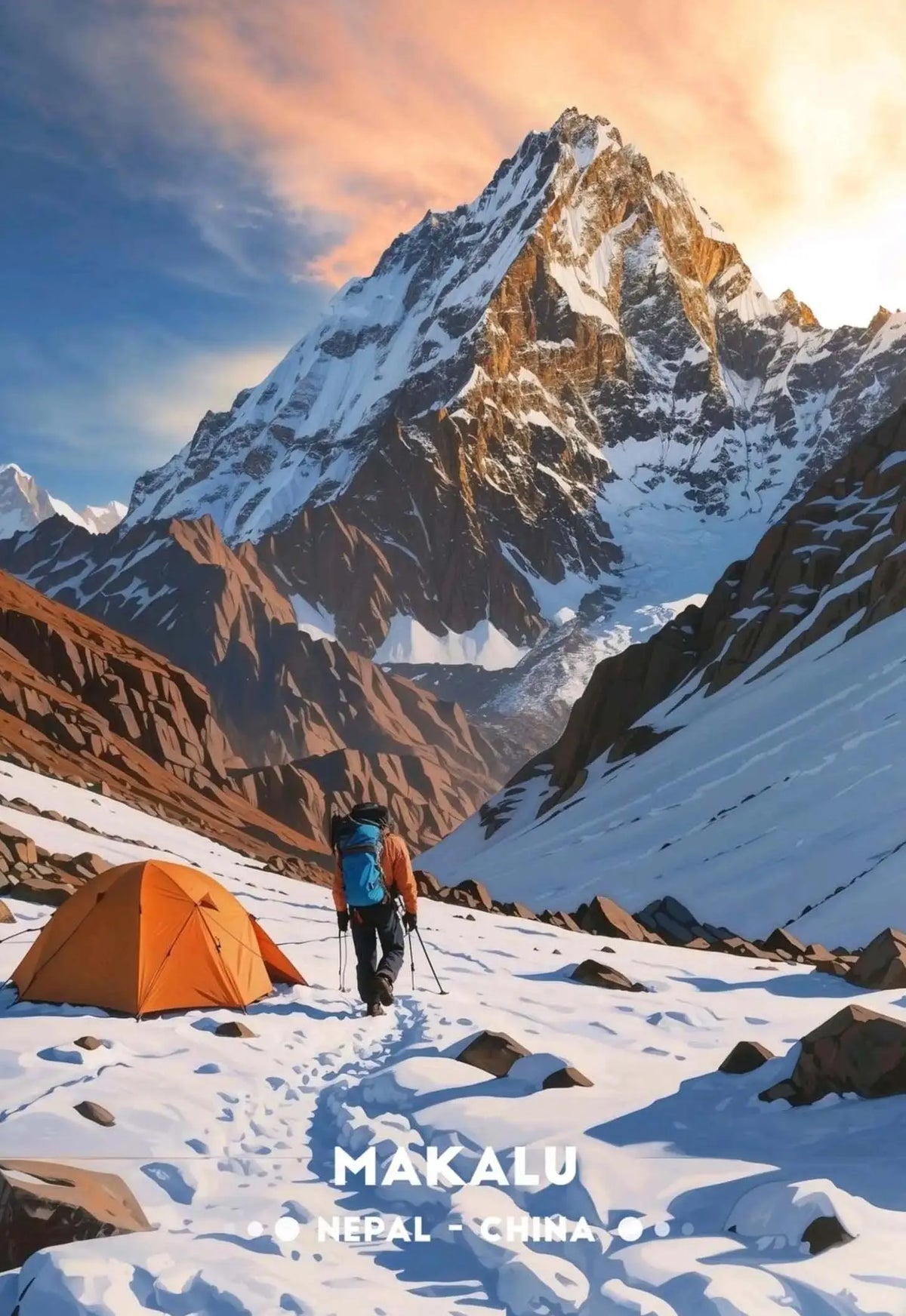 Stunning Mountain Landscape Posters Himalayan Nepal