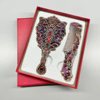 Peacock Opening Screen Handle Mirror