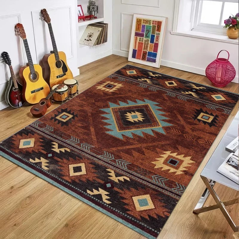 Southwest Native American Style Diamond Pattern Carpet