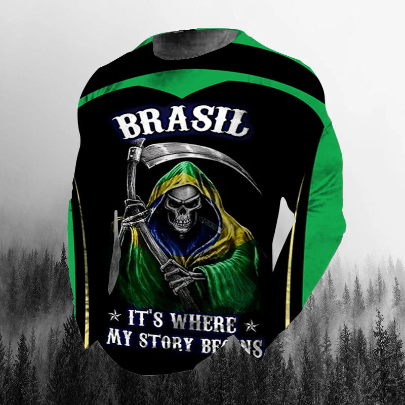 Brazil Flag 3D Print Tee