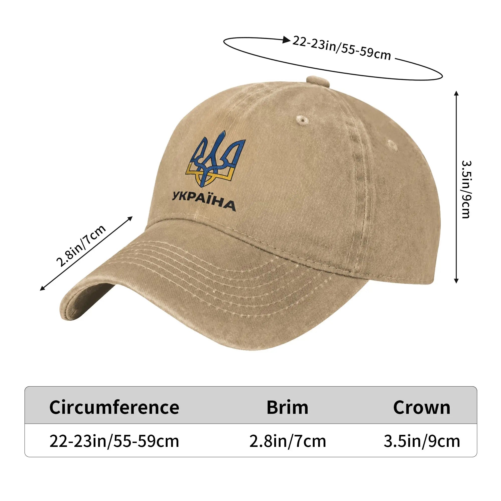 Ukraine Flag Washed Baseball Cap