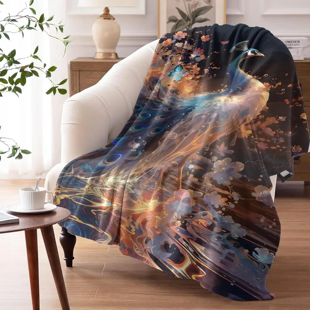 Peacock Throw Blanket