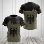 Men's German flag pattern short-sleeved shirt