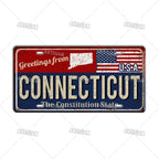 Greeting from USA States Landmark License Plate