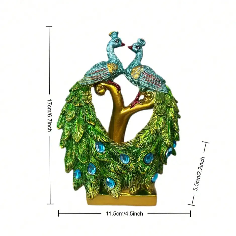 Luxury Peacock Statue Resin Figurine