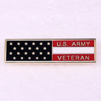 Army Veteran Badge Hard Enamel Pin Brooch