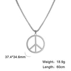 Hippie Style Peace Sign Necklace