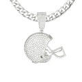 American Football Helmet Pendant Necklace