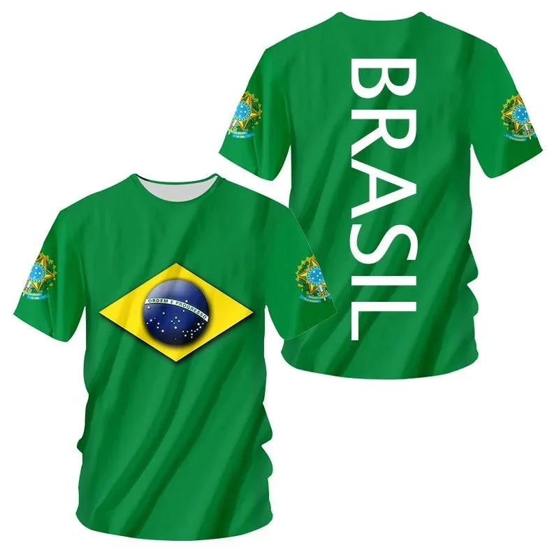 Brazil Flag Graphic Tee for Men