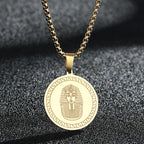 Engraved Star Pendant Necklace