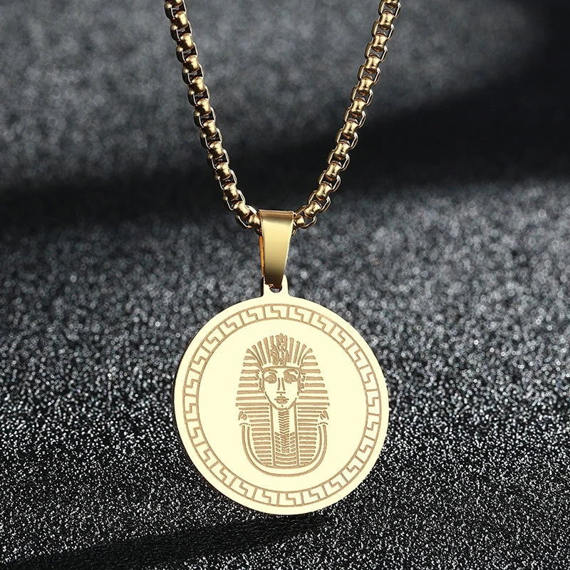 Engraved Star Pendant Necklace