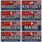 Greeting from USA States Landmark License Plate