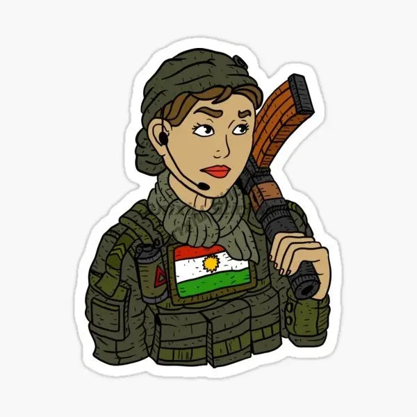Kurdistan Flag Map Emblem Stickers