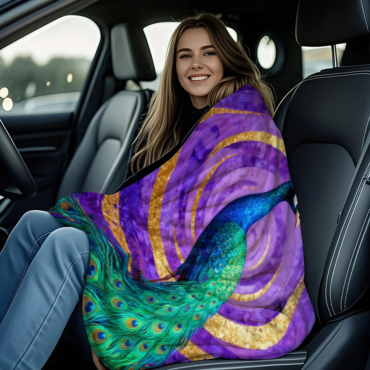 Peacock Throw Blanket