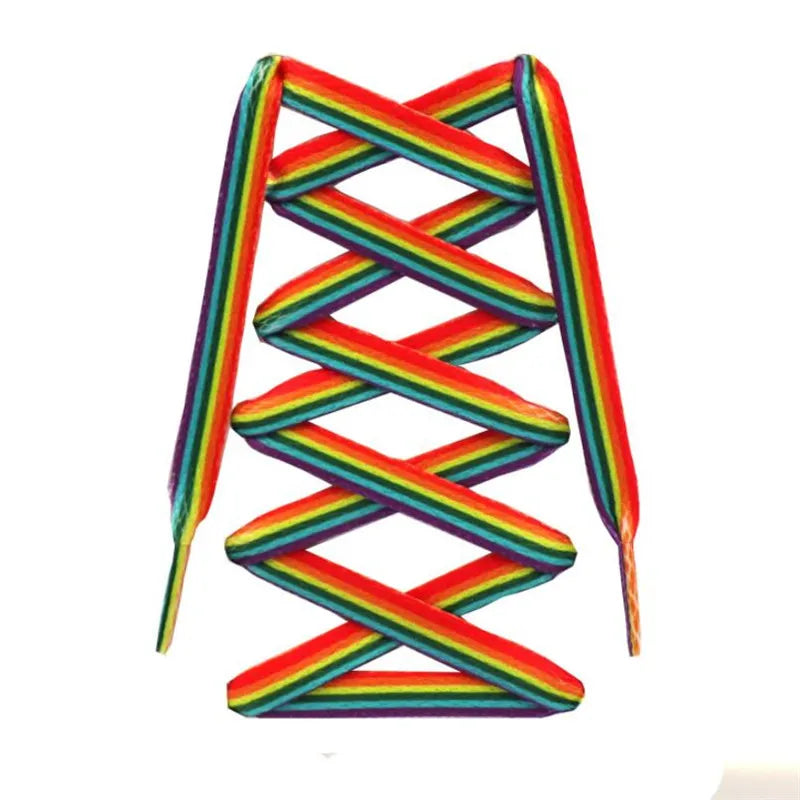 1Pair Rainbow Shoelace