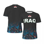 Iraq Flag Football Jersey T Shirt
