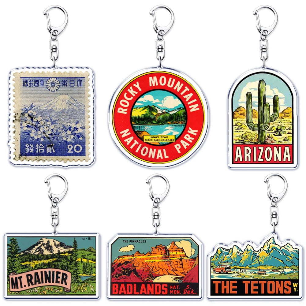 US Travel Keychain