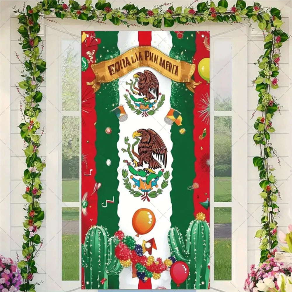 Festival Mexican Lndependence Day Door Banner