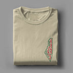 Palestine Map Cotton T-Shirt