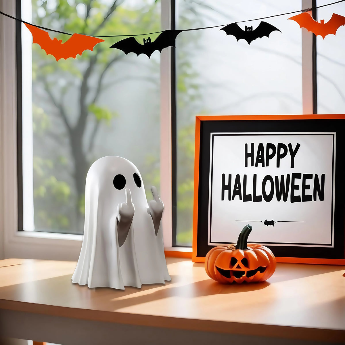 Halloween Cute Ghost Statues