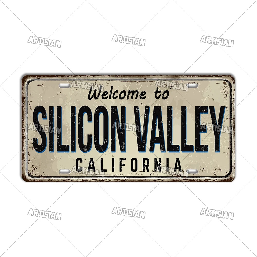 Welcome To USA City Car Plate