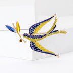 Enamel Peace Dove Ukraine Angel Bird Pin