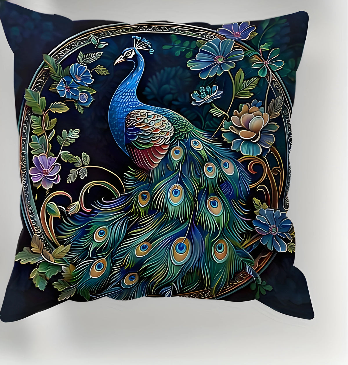 Vintage Peacock Oil Painting  Pillowcases