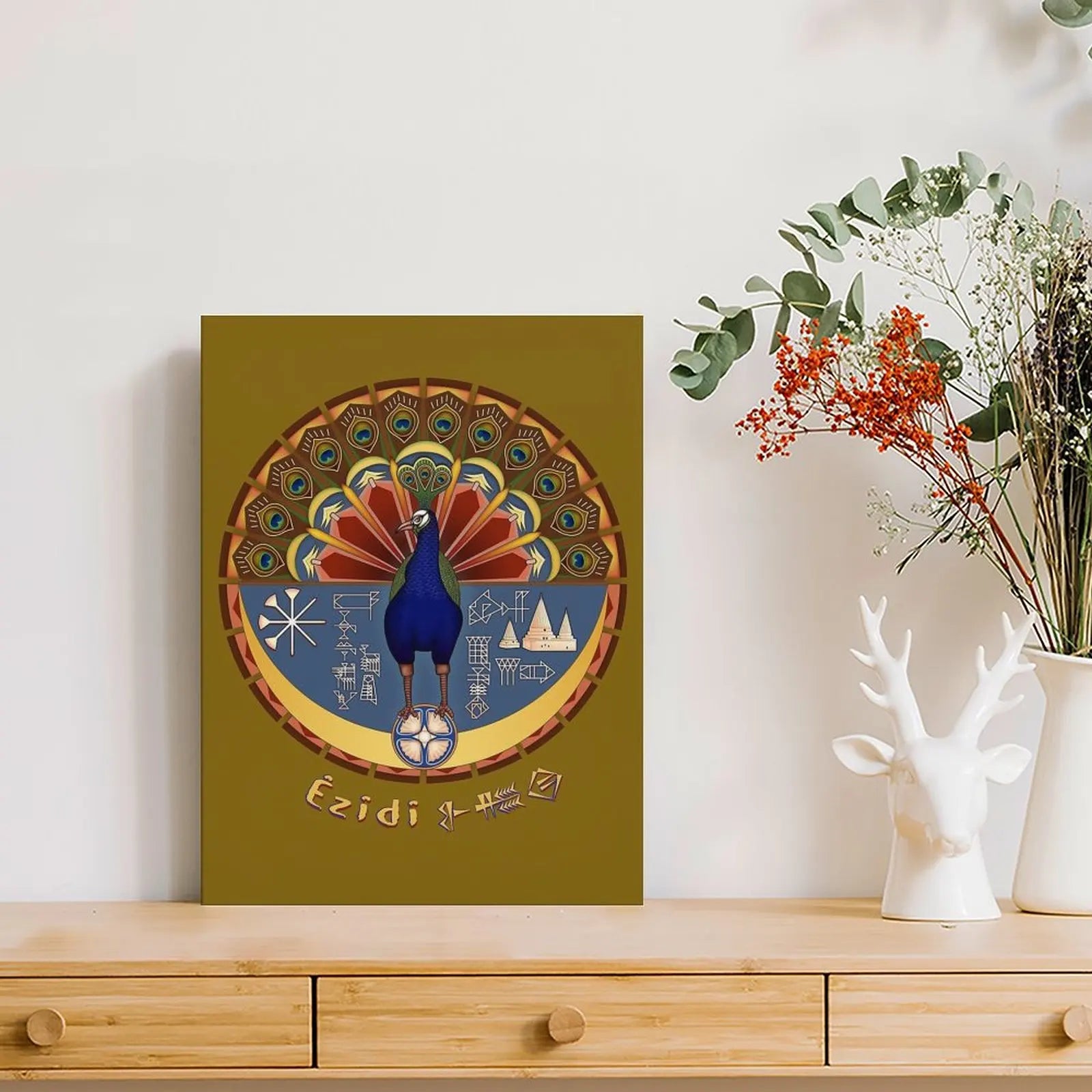 Yazidi Melek Taus Canvas Painting
