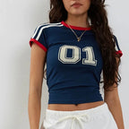 Brazil Letter Print Crop Top