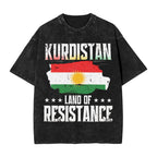 تيشيرت رجالي ونسائي أنا أحب كردستان بتصميم عتيق مغسول 100% قطن ملابس مضحكة بأكمام قصيرة ورقبة مستديرة مقاس 6XL