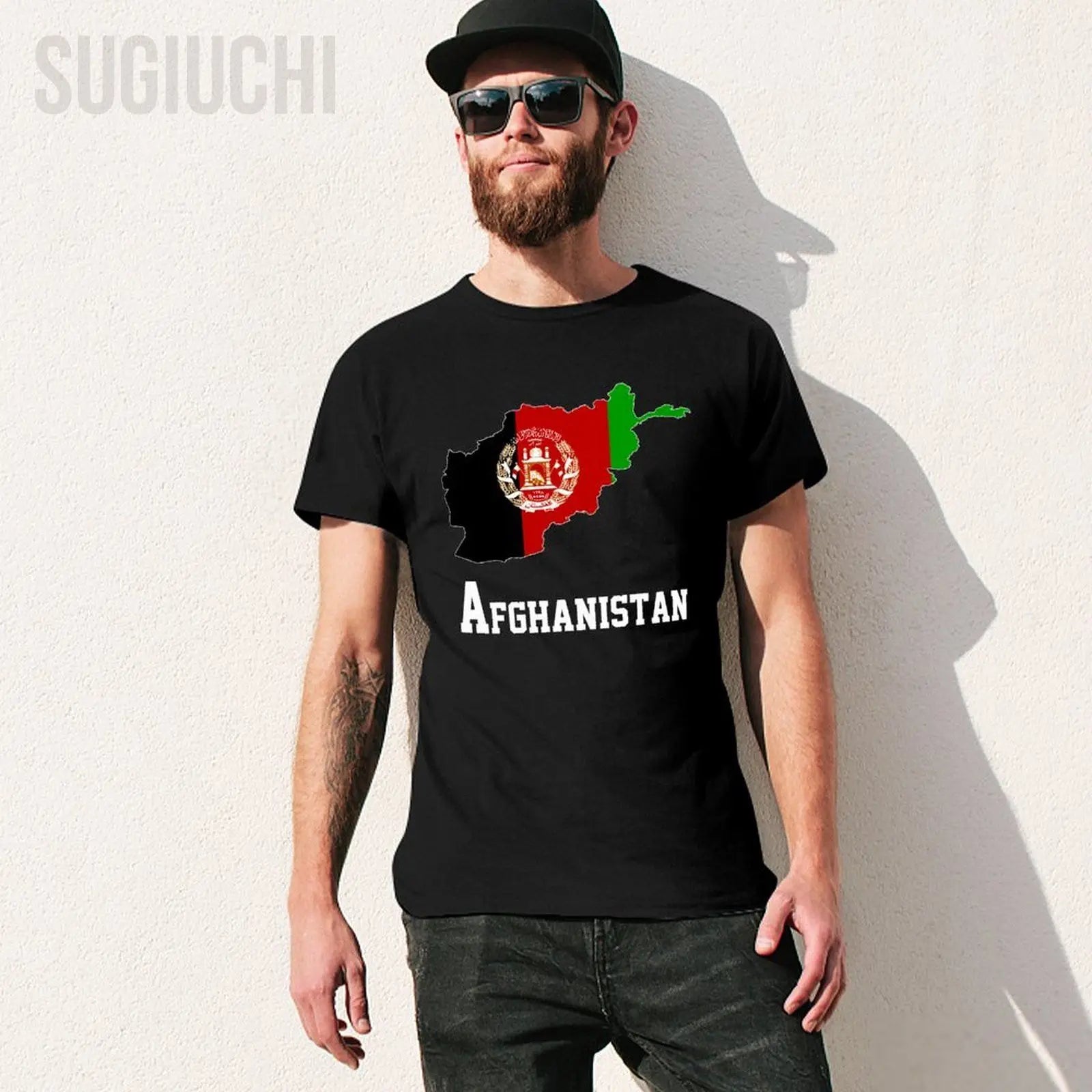 Men Afghan Country Map Tshirt