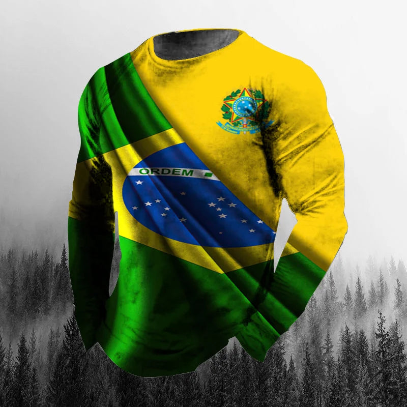 Brazil Flag 3D Print Tee