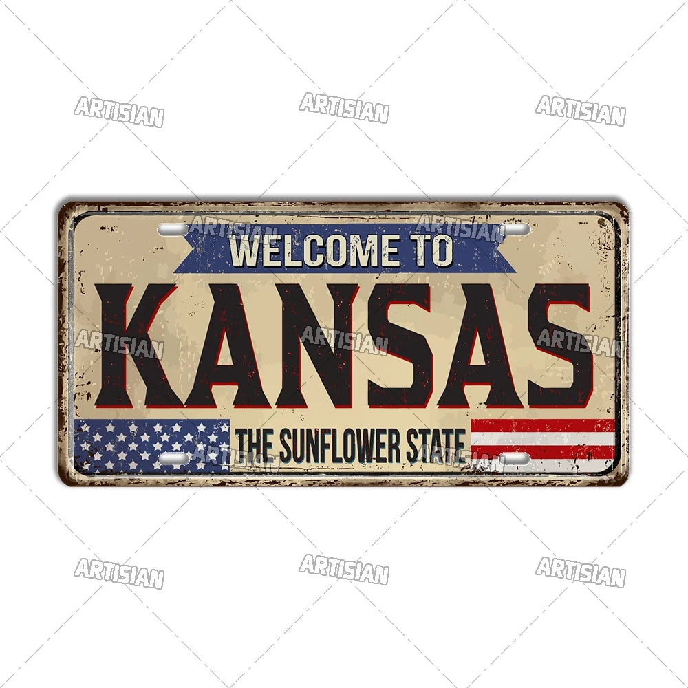 USA Landmark License Plate