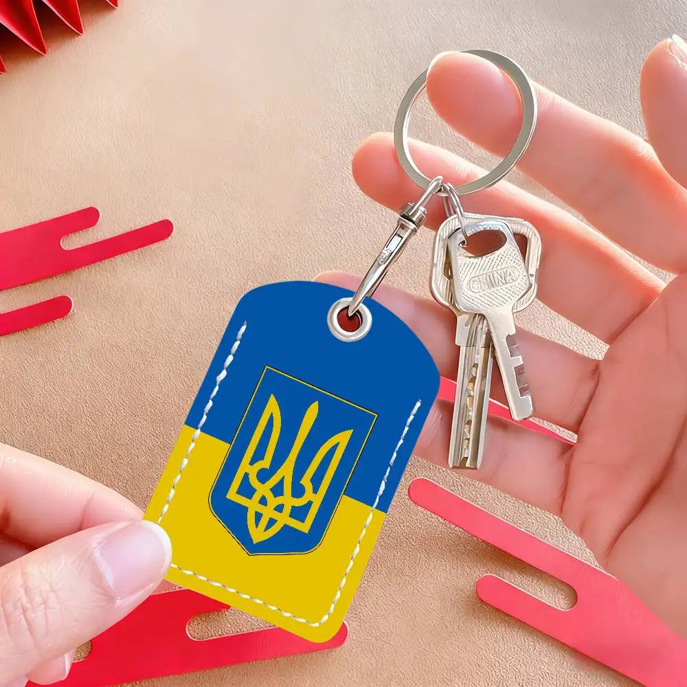 Ukraine Flag Keychain