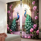 Retro Peacock Curtains