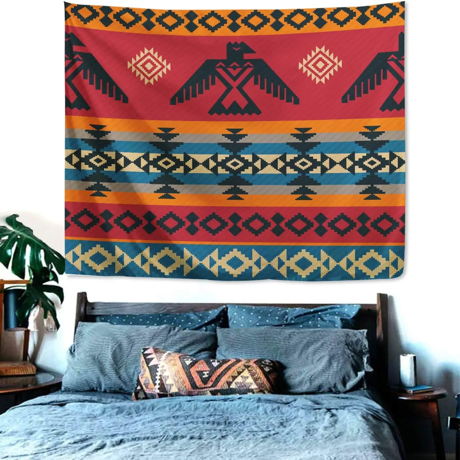 Native Tribal Navajo Vintage Tapestry Wall Hanging Decor